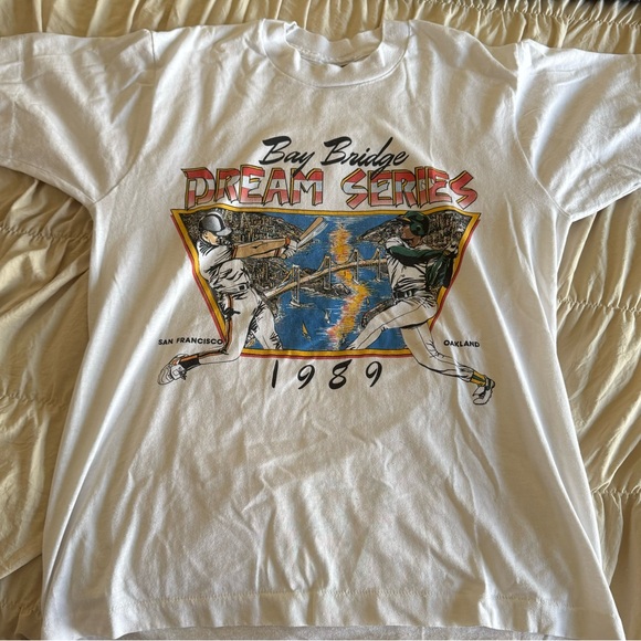 Rare Vintage 1989 Giants VS A’s t shirt